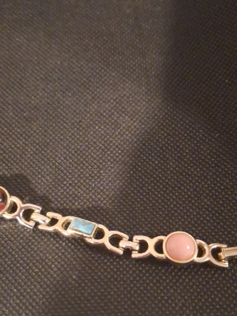 Multicolor Stone Link Bracelet - Women Jewelry - Picture 2 of 4